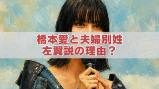 橋本愛と夫婦別姓への発言、左翼イメージの理由をテーマにした油絵風アイキャッチ画像
